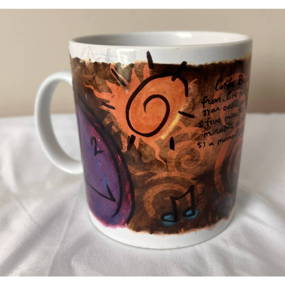 Starbucks Coffee Company Coffee Break Essentials Mug‎ 1998 4 1/4" Tall x 4" Wide